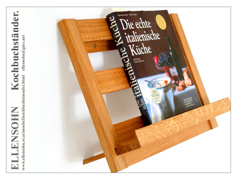 Kochbuchst�nder an der Wand, Wandmontage, Karte, Druckversion. 