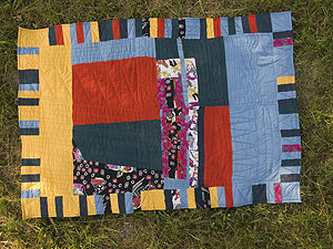 crazy-quilt. Quilt in der Wiese